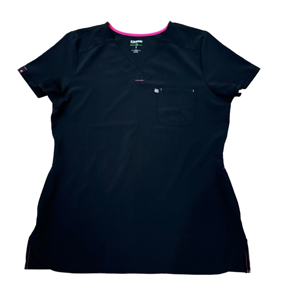 Scrubstar Women's Black Medical Scrub
Top, Size M
